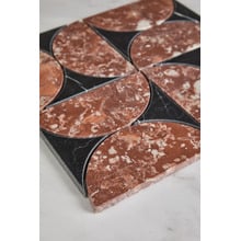 Laila Tuscan Red & Black Marble Mosaic Tile